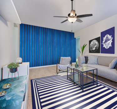 Dark blue textured striped wallpaper - TenStickers