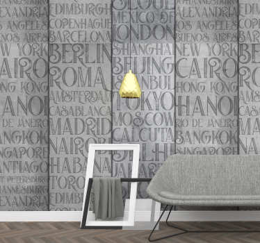 Concrete Cities Letter Wallpaper - TenStickers