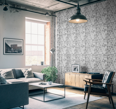 Concrete triangles Textured Wallpaper - TenStickers