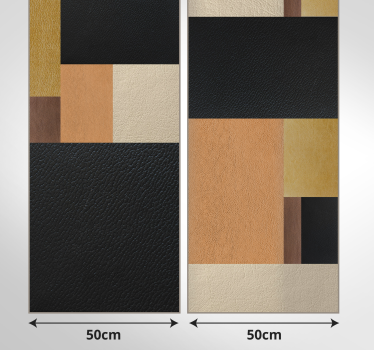 Wallpaper Leather mosaic - TenStickers