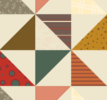 Triangle pattern design bathroom wallpaper - TenStickers