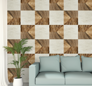 Alternating Panels Textured Wallpaper - TenStickers