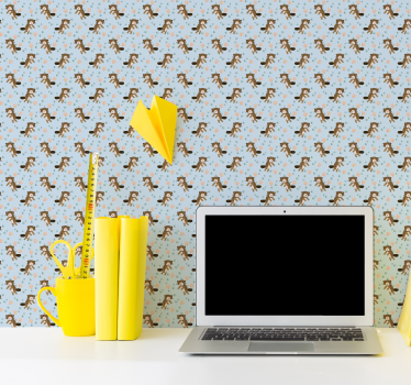 Beaver pattern Teenage Bedroom Wallpaper - TenStickers