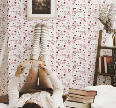 Birds texture Bedroom Wallpaper - TenStickers