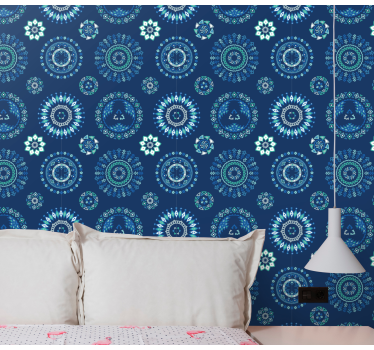 Blue abstract pattern Cool wallpaper - TenStickers