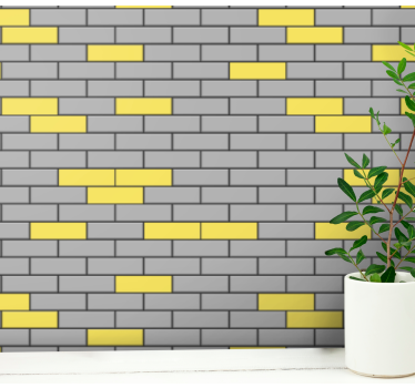 Brick pantone pattern Stone effect wallpaper - TenStickers