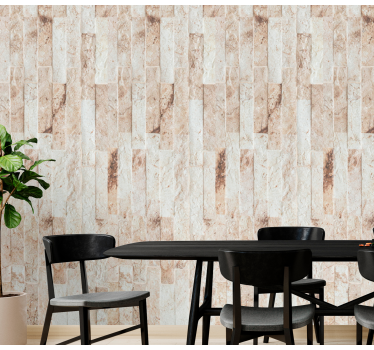Brick pattern sober tones Wood wallpaper - TenStickers