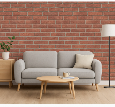 Bricks wallpaper blush watercolor garden - TenStickers