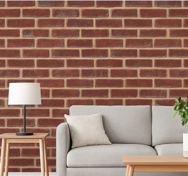 Bricks wallpaper weathered red brick design - TenStickers