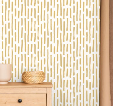 Brown brush strokes modern pattern Toilet Wallpaper - TenStickers
