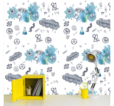 Chemistry Teenage Bedroom Wallpaper - TenStickers