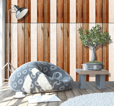 Chocolate duo Striped Wallpaper - TenStickers