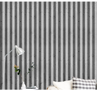 Concrete with black stripes look wallpaper - TenStickers
