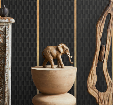 Textured wallpaper black textured pattern - TenStickers