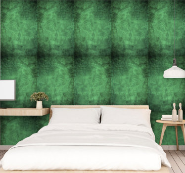 Elegant Green Patterns textured wallpaper - TenStickers