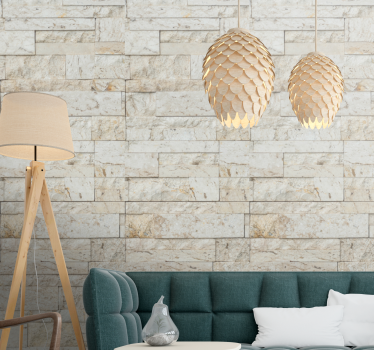 Elegant rustic small stones pattern Stone effect wallpaper - TenStickers
