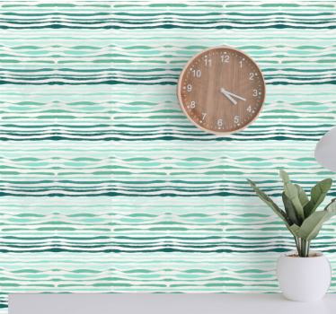Fluid Wave Pattern textured wallpaper - TenStickers