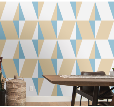 Geometric Minimalistic Shapes Contemporary Wallpaper - TenStickers
