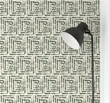 Geometric Patterned Shape textured wallpaper - TenStickers