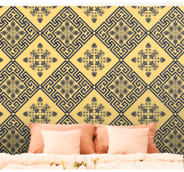 Geometric Tile tile effect wallpaper - TenStickers