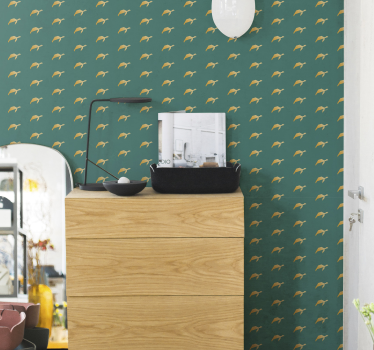 Geometric turtle Bedroom Wallpaper - TenStickers