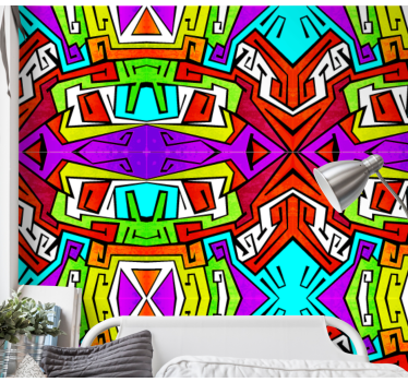 Wallpaper teenage bedroom geometric energy - TenStickers