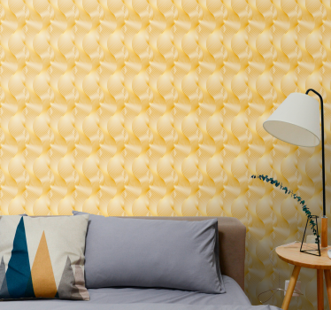 Gold foil wave Illusion contemporary wallpaper - TenStickers