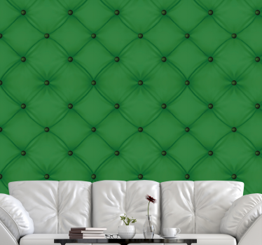 Green velour diamond pattern Bedroom Wallpaper - TenStickers
