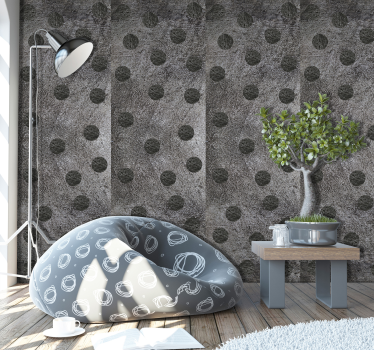Grey Beauty Pattern Wallpaper - TenStickers
