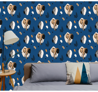 Hand-drawn African elephant  cool animal wallpaper - TenStickers