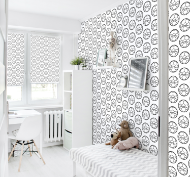 Handball pattern wallpaper teenage bedroom - TenStickers