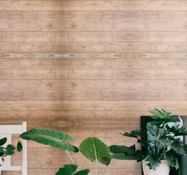Horizontal rustic wooden planks Wood wallpaper - TenStickers