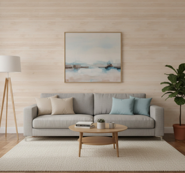 Light graceful pattern wood effect wallpaper - TenStickers