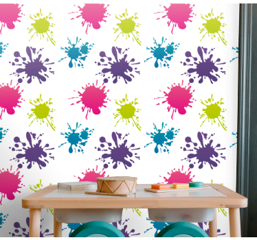 Multicolor splash wallpaper paintings - TenStickers