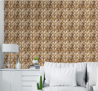 Natural fabric motif textured wallpaper - TenStickers