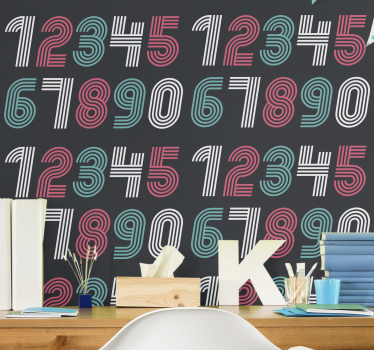 Numerology teenage Bedroom Wallpaper - TenStickers