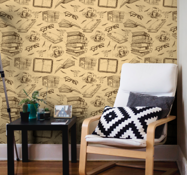 Old Library Best office wallpaper - TenStickers