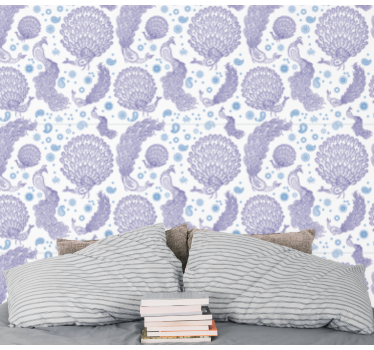 Wallpaper teenage bedroom peacock feather design - TenStickers