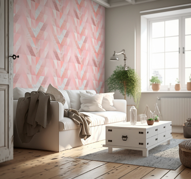 Pink marble wallpaper - TenStickers
