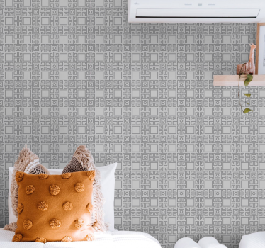 Seamless square shapes Contemporary Wallpaper - TenStickers