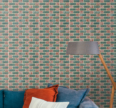 Simple brick tiles  brick effect wallpaper - TenStickers