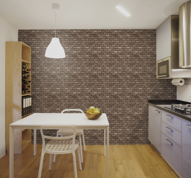 Stone wall texture kitchen  Textured Wallpaper - TenStickers