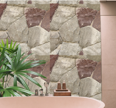Stones with realistic effect Stone effect wallpaper - TenStickers