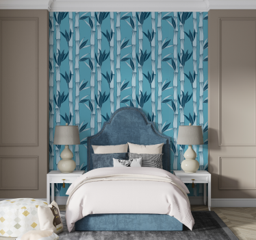 Textured Wallpaper Wood bamboo - TenStickers