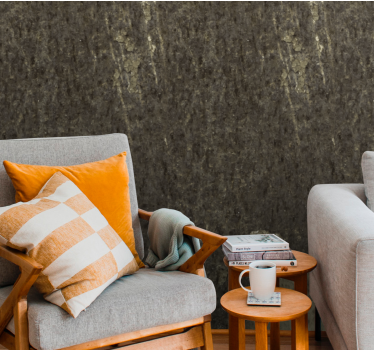 Textured slate surface concrete wallpaper - TenStickers