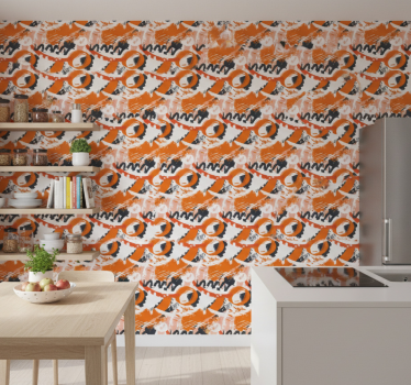 Textured wallpaper abstract circular design - TenStickers