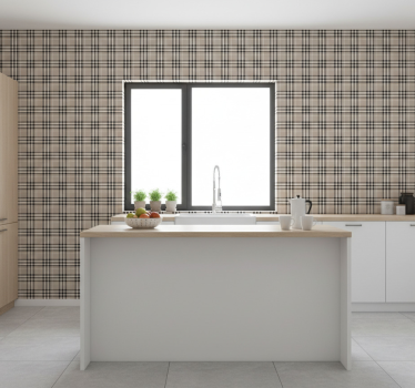 Textured wallpaper classic checkered pattern - TenStickers