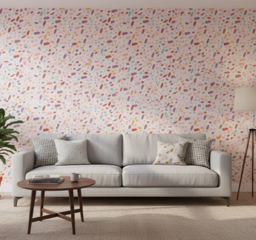 Marble effect wallpaper with colorful stone design - TenStickers