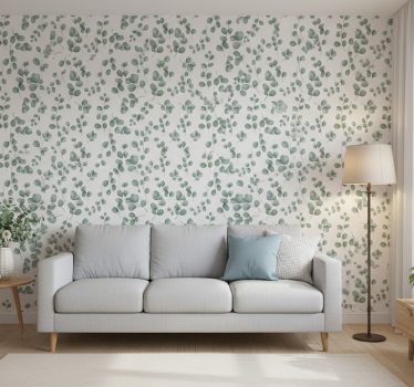 Textured wallpaper elegant seamless floral watercolor - TenStickers