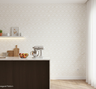 Textured wallpaper geometric hexagonal design - TenStickers